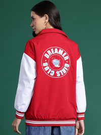 DressBerry Printed Longline Bomber Jacket