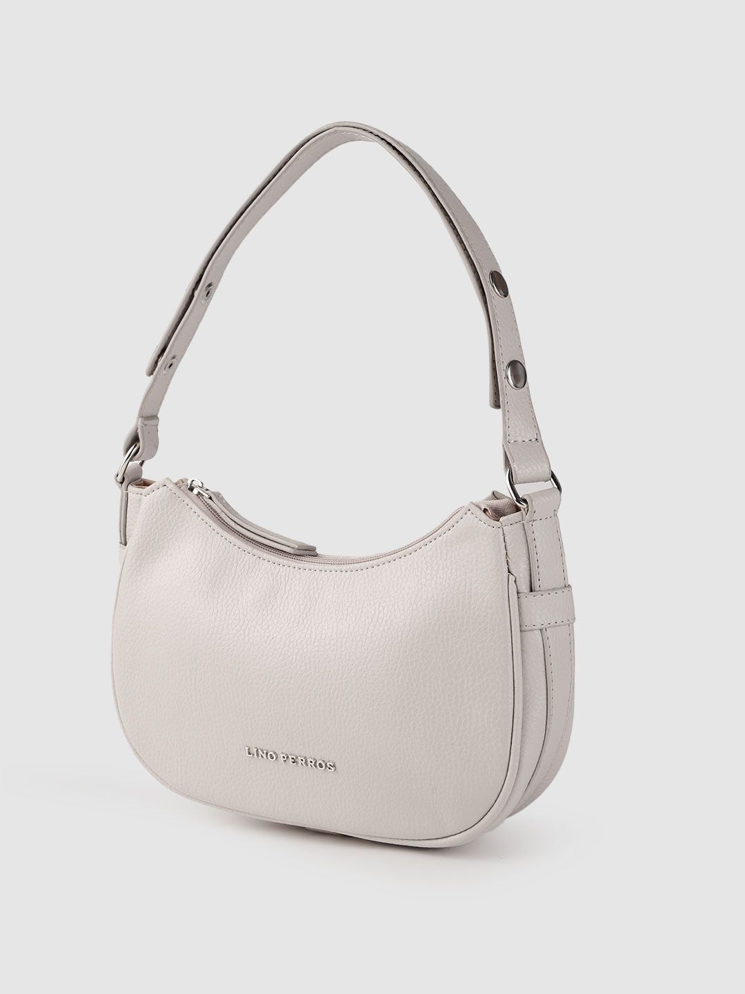 Lino Perros Women Beige Solid Structured Shoulder Bag