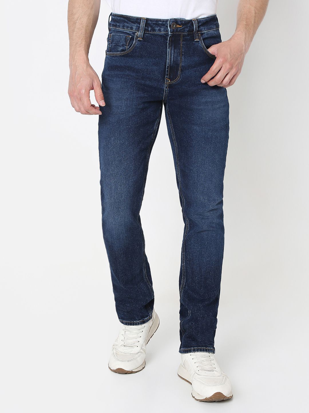 Spykar Men Rovers Light Fade Regangan Jeans