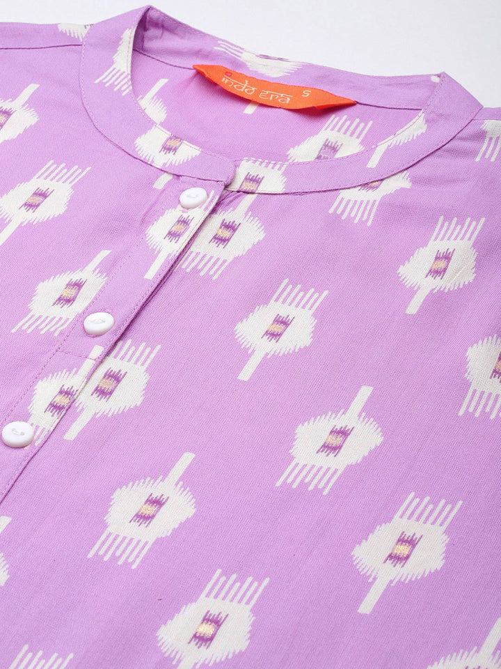 Indo Era Women Printed Pastels Kurta