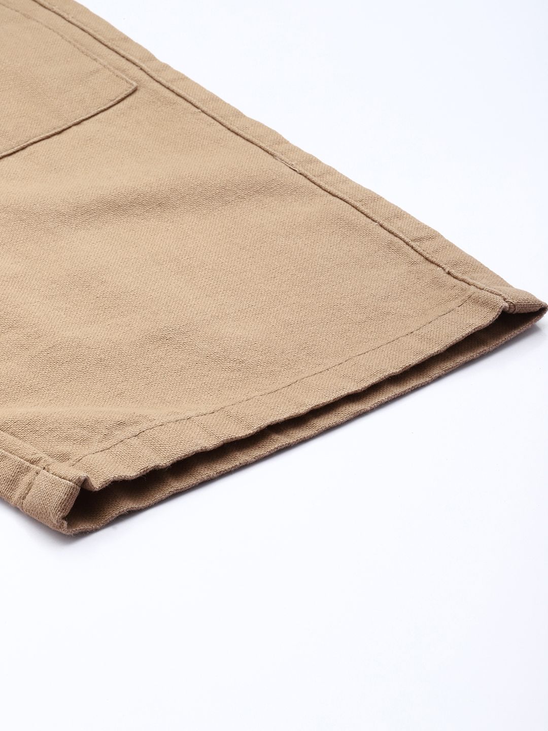 The Indian Garage Co. Men Relaxed Fit Pure Cotton Cargo Trousers