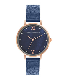 French Connection Women Embellished Dial & Stainless Steel Straps Analogue Watch FCN00065F