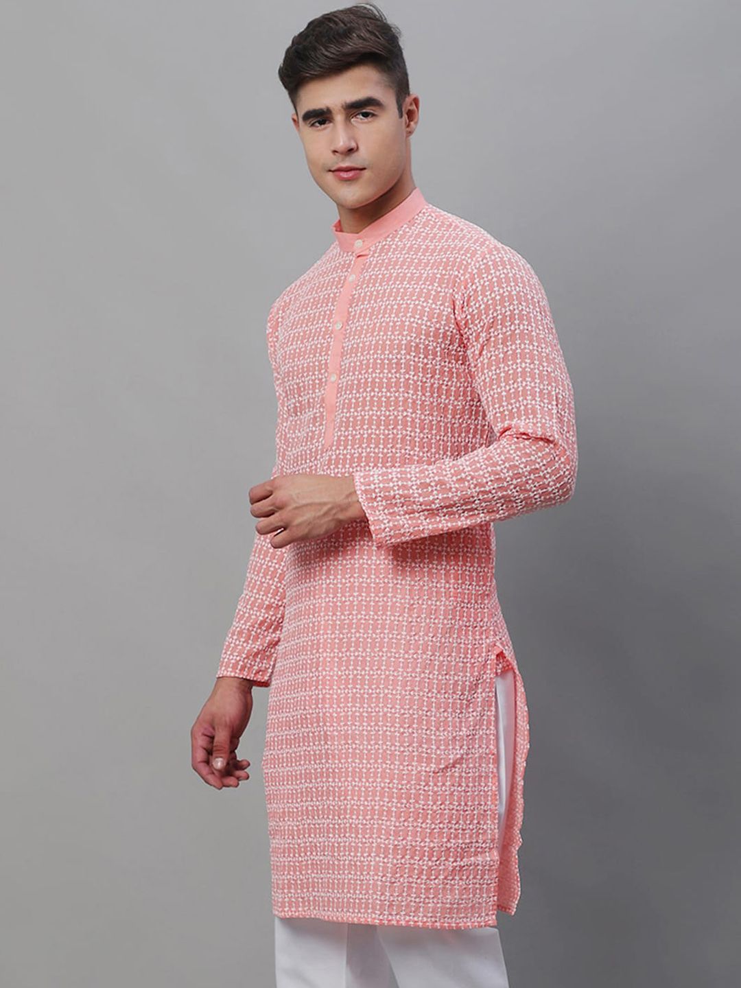 SOJANYA Kurta Lurus Kapas Tulen Sulam