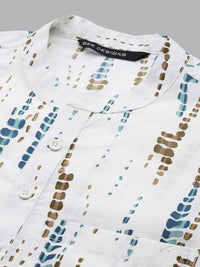 See Designs Abstract printed Mandarin Neck Straight Kurta