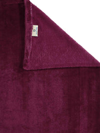 KLOTTHE Maroon Woolen 300 TC Single Bedsheet With Pillow Cover
