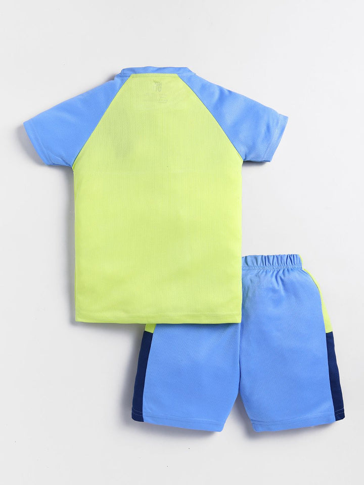 HRX by Hrithik Roshan U17 Boys Rapid Dry Printed T-shirt with Shorts