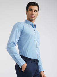 Raymond Slim Fit Gingham Checks Pure Cotton Formal Shirt