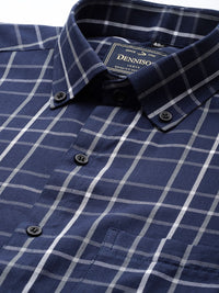 DENNISON Men Smart Tartan Checks Formal Shirt