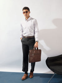 DENNISON Men Smart Micro Checks Formal Shirt