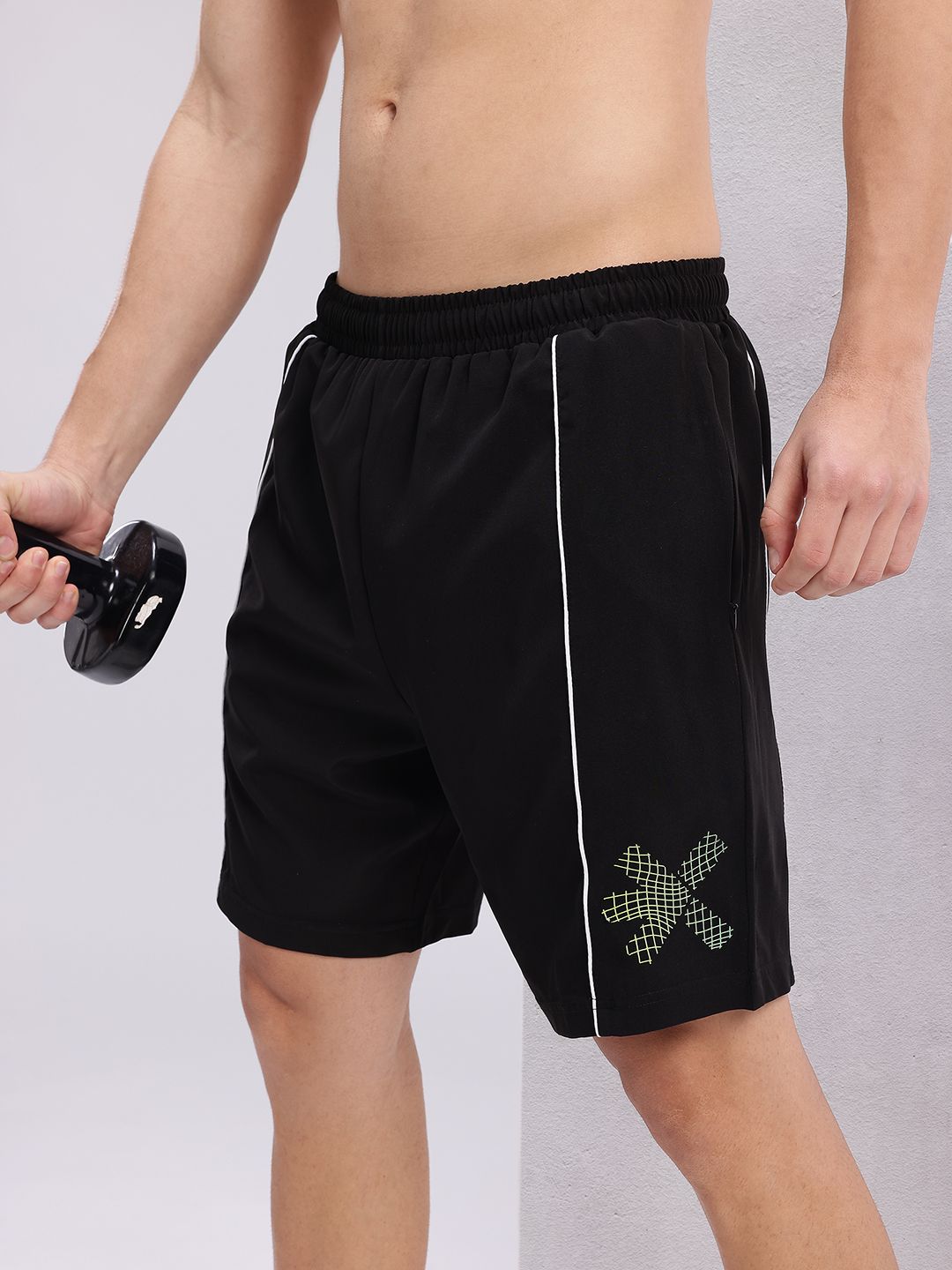 HRX by Hrithik Roshan Men Brand Logo Print  Paneled Training Shorts