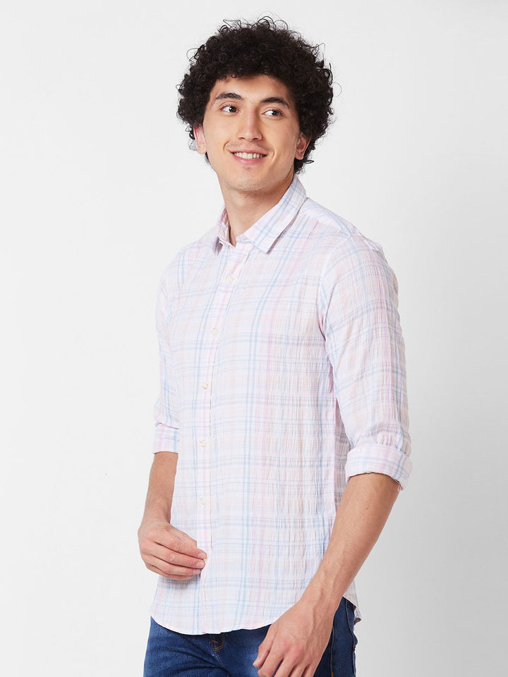 SPYKAR Tartan Checked Cotton Casual Shirt