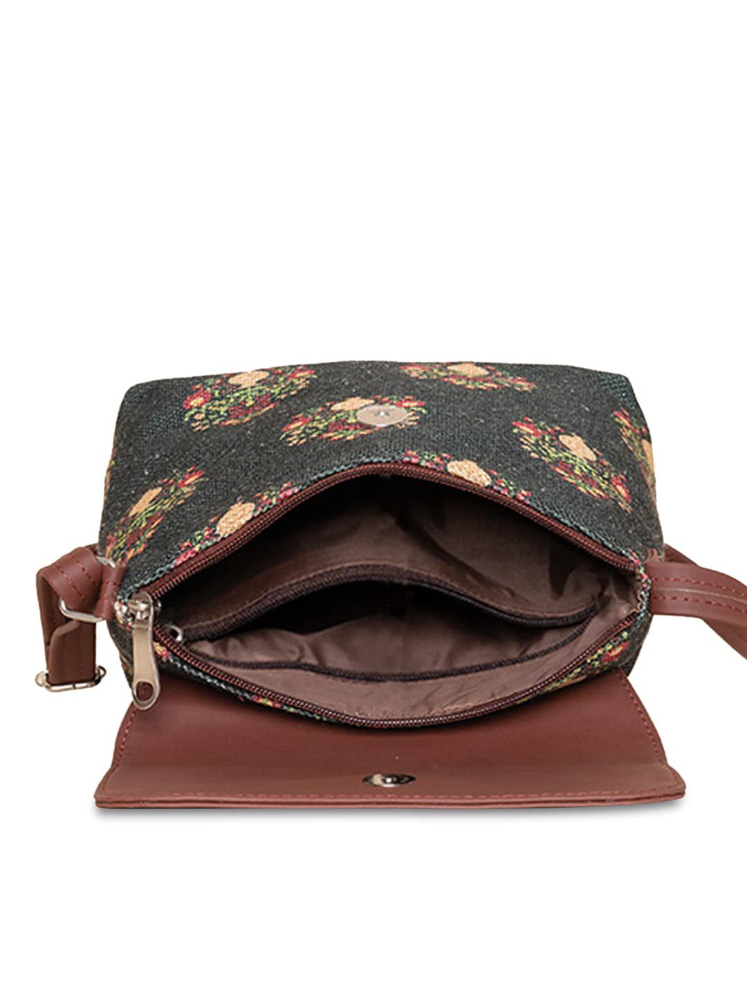 ZOUK Ethnic Motifs Printed Swagger Sling Bag