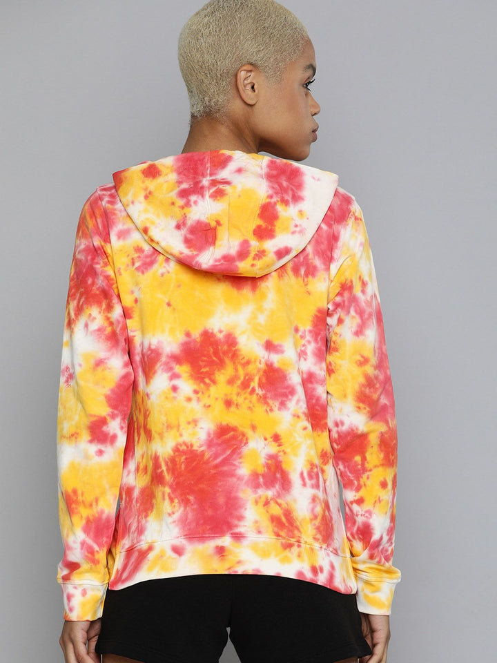 HRX By Hrithik Roshan Lifestyle Women Yellow & Pink Rapid-Dry Brand Carrier Sweatshirts