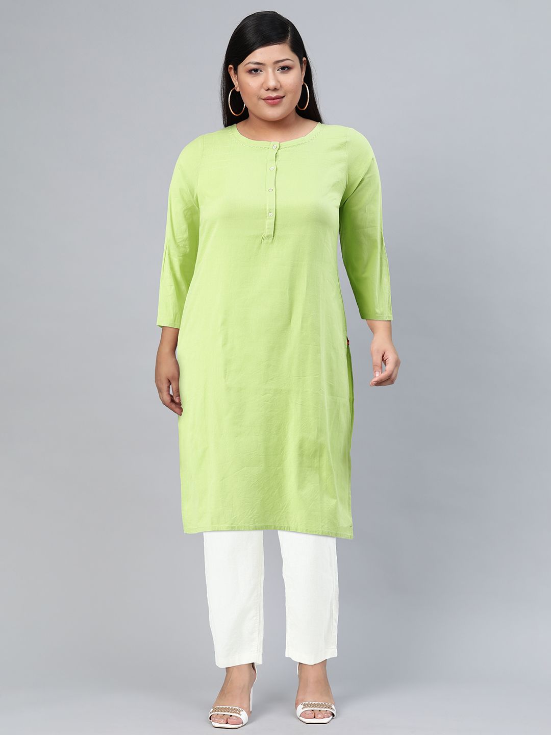 W Women Straight Cotton Kurta