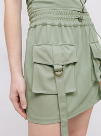 DressBerry Urban Utility Cargo Straight Mini Skirt