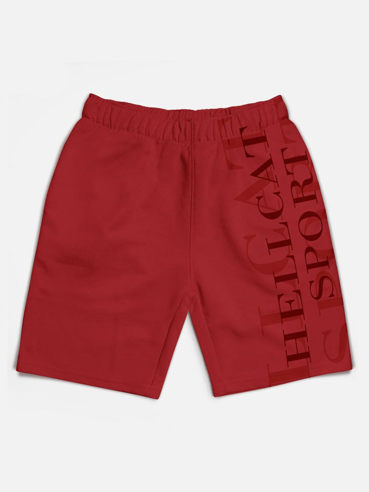 HELLCAT Boys Pack of 5 Typography Printed Cotton Mid-Rise Shorts