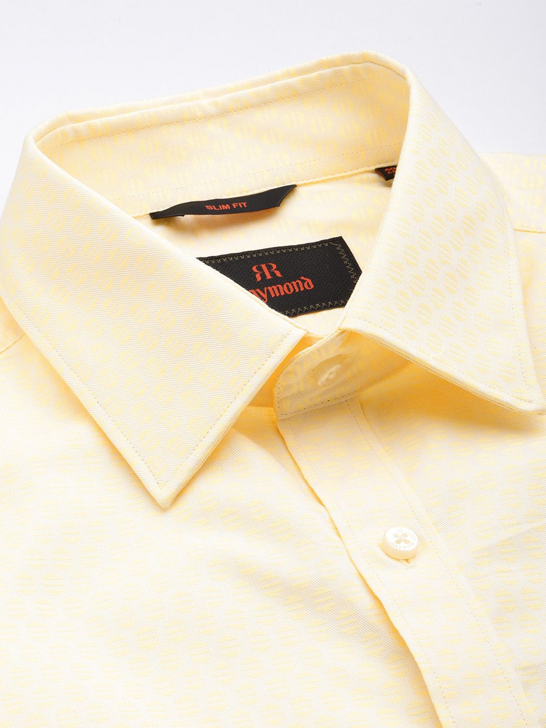 Raymond Self Design Textured Pure Cotton Slim Fit Formal Shirt