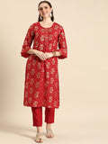 Anouk Ethnic Motifs Printed Regular Kurta with Trousers