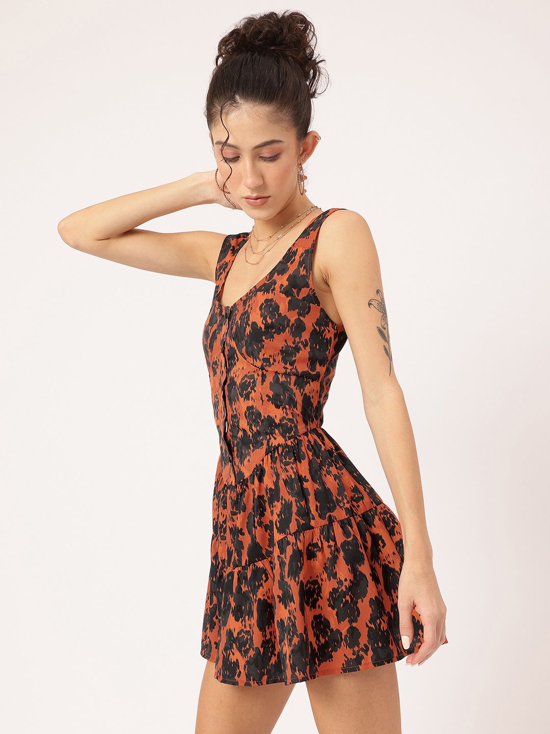 DressBerry Mystical Muse Printed Mini A-line Dress