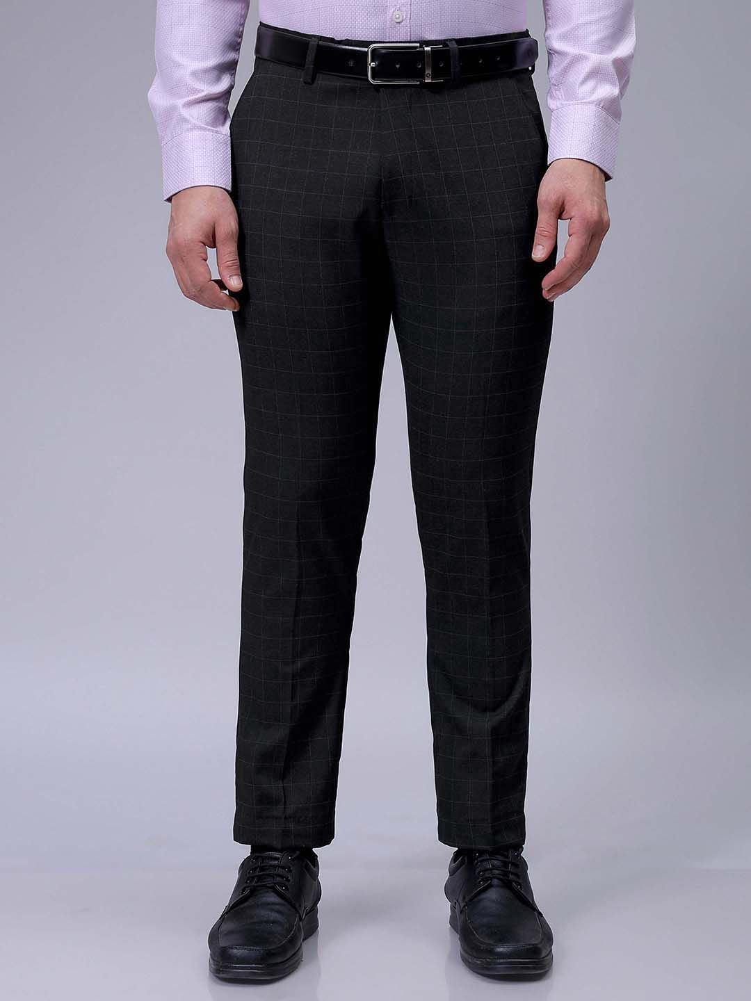 The Indian Garage Co. X Luxe Men Checked Slim Fit Trousers