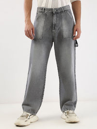 Urbano Fashion Men Loose Baggy Fit Carpenter Cargo Jeans With 6 Pockets Non-Stretchable