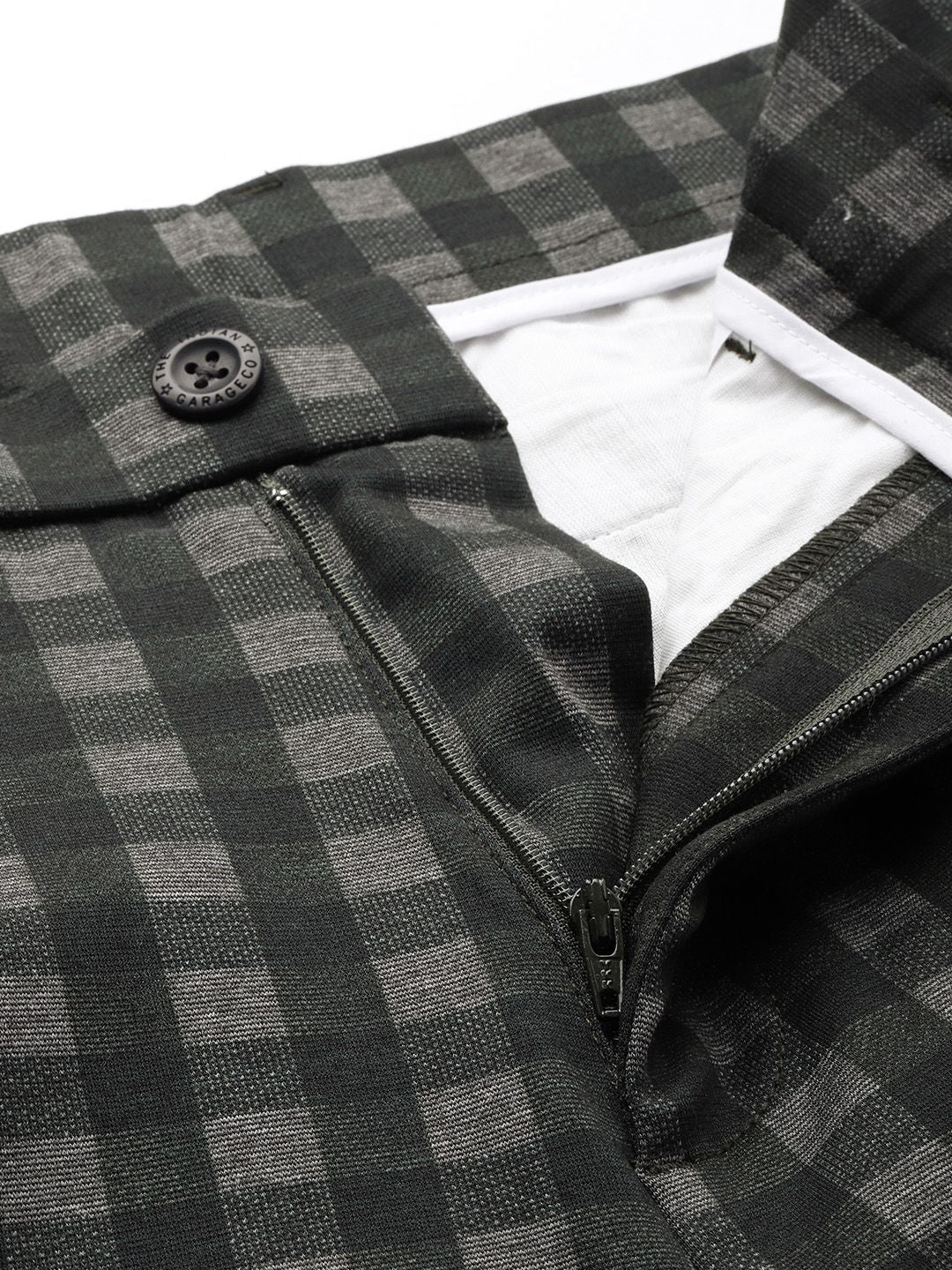 The Indian Garage Co. X Luxe Men Checked Slim Fit Trousers