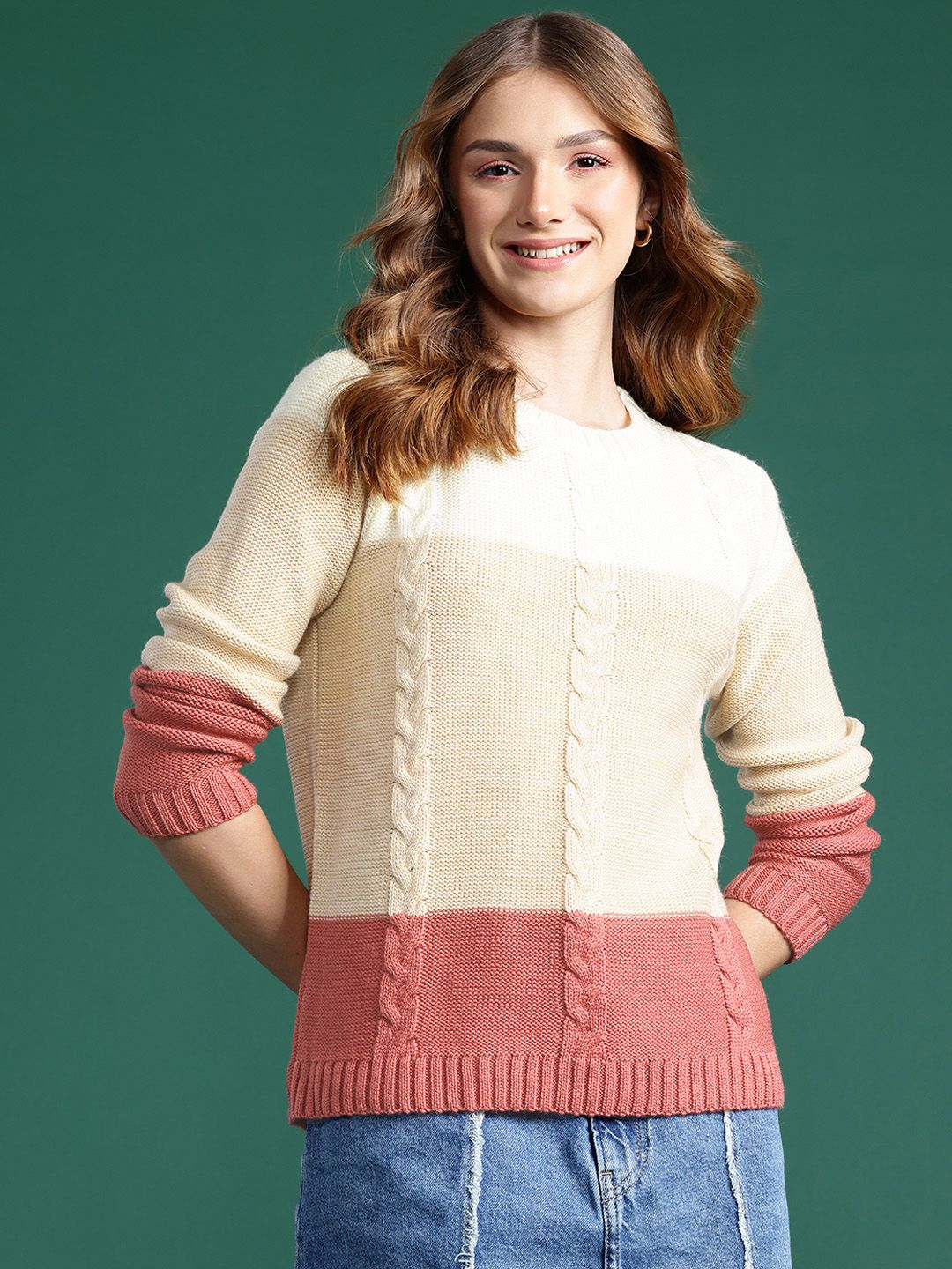 DressBerry Cable Knit Pullover