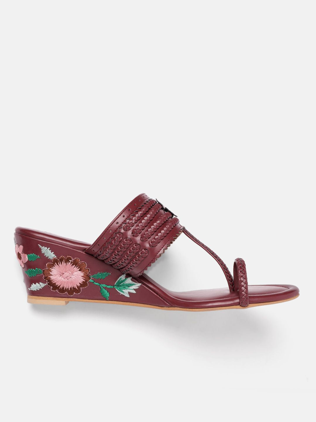 House of Pataudi Ethnic Braided Wedge Heels