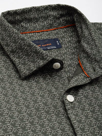 Park Avenue Pure Cotton Slim Fit Geometric Printed Casual Shirt