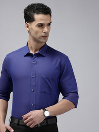 Park Avenue Opaque Self Design Textured Pure Cotton Formal Shirt