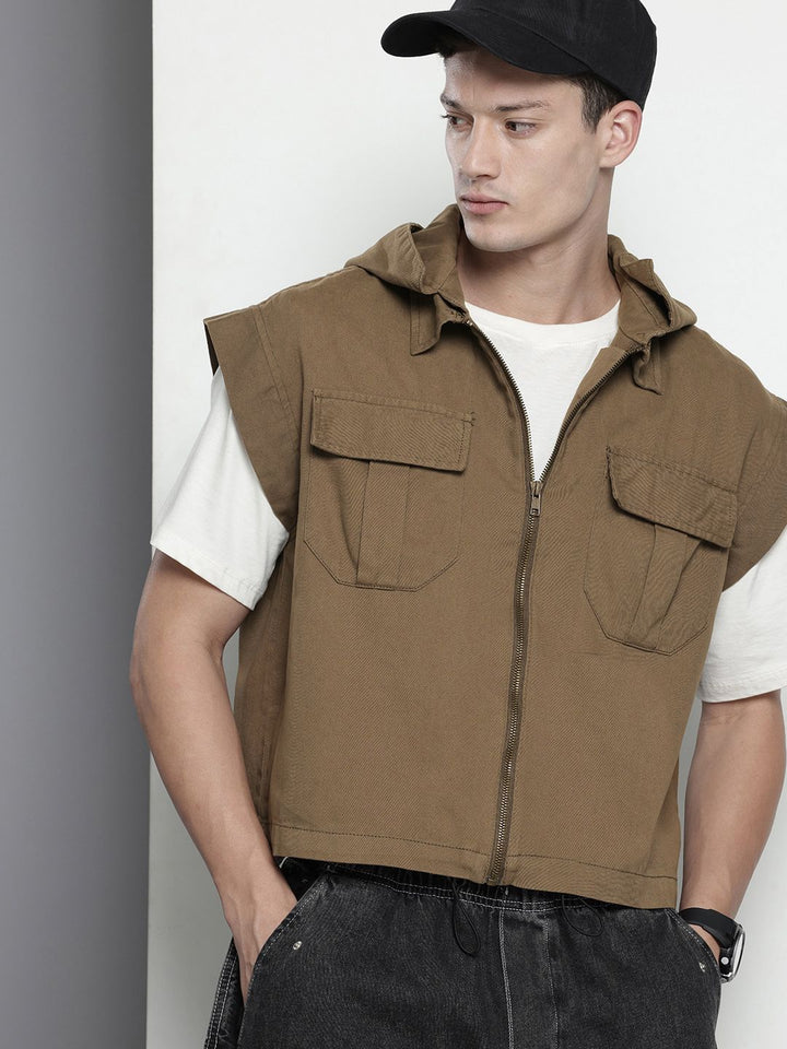 The Indian Garage Co Hooded Pure Cotton Casual Shirt