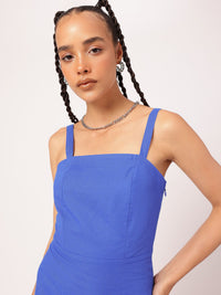 DressBerry Utility Chic Cotton Linen Sheath Mini Dress