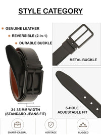 Teakwood Leathers Men Leather Reversible Belt