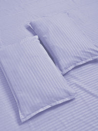 Aura Lavender Striped 300 TC King Bedsheet Set 2.5 m x 2.25 m