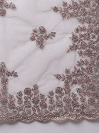 Saree Jaring Bersulam Bunga Kasee Rekaan Tenunan