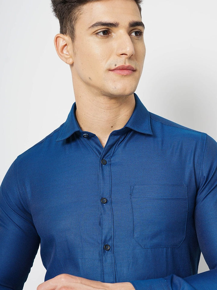The Indian Garage Co. X Luxe Slim Fit Spread Collar Long Sleeves Formal Shirt