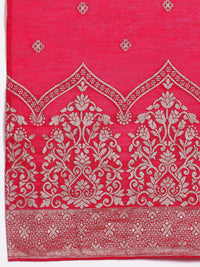 Anouk Wanita Etnik Motif Reka Bentuk Reka Bentuk Benang Kurta dengan Seluar & Dengan Dupatta