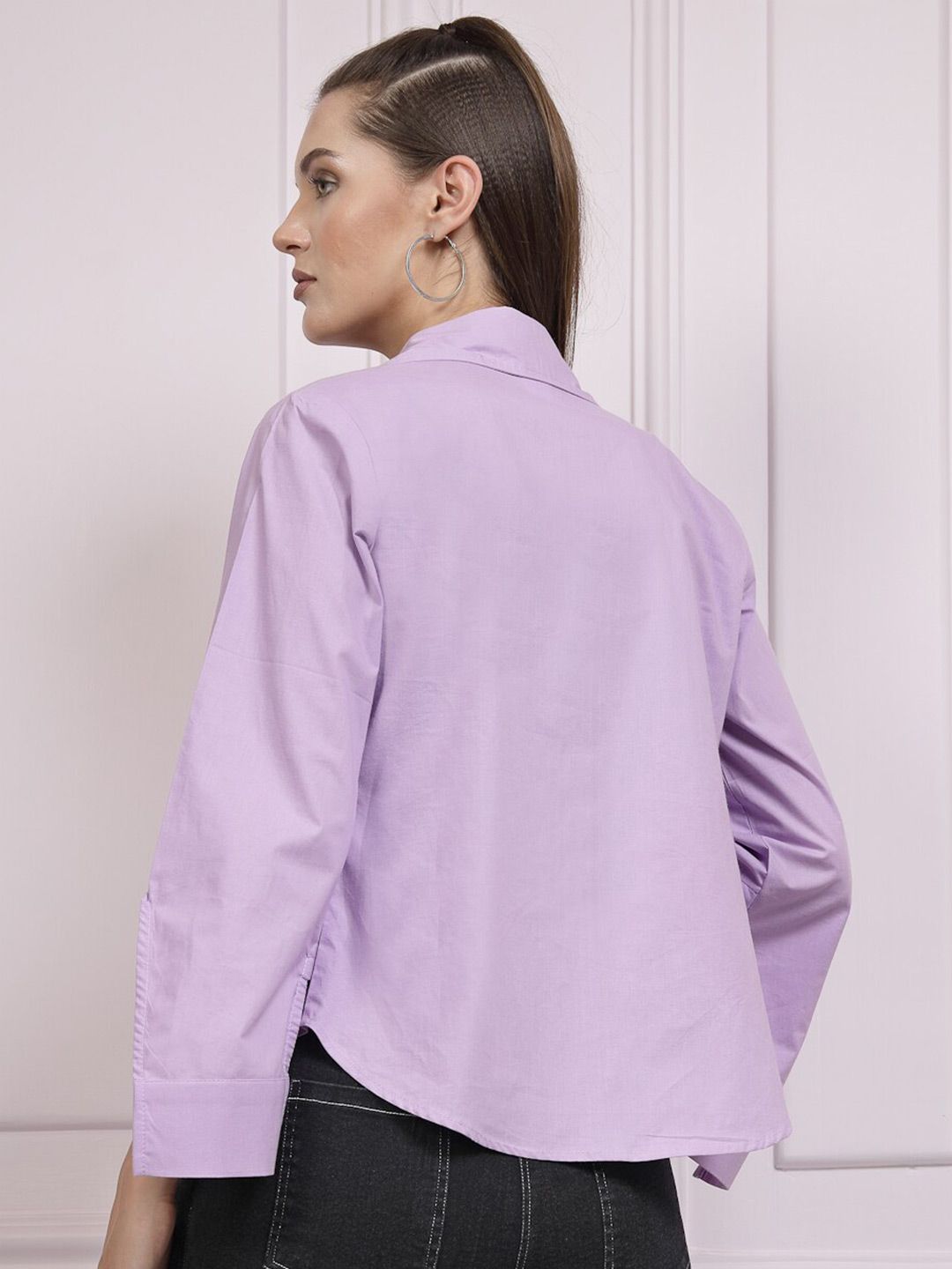 Athena Lavender High-Low Shirt Top