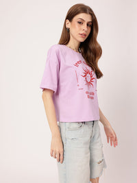 DressBerry Let Your Light Shine Printed Boxy T-shirt