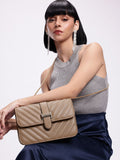 DressBerry Quilted Structured Shoulder Bag