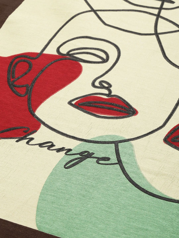 DILLINGER Women Printed Pure Cotton Oversized T-shirt