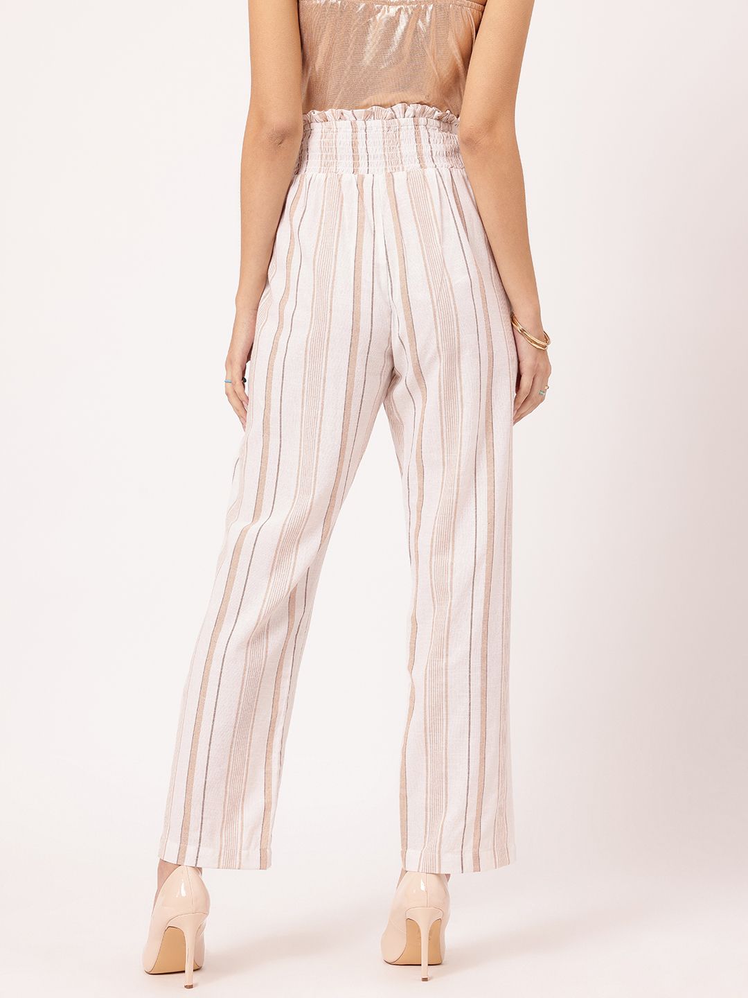 DressBerry Women Timeless Threads Striped Trousers