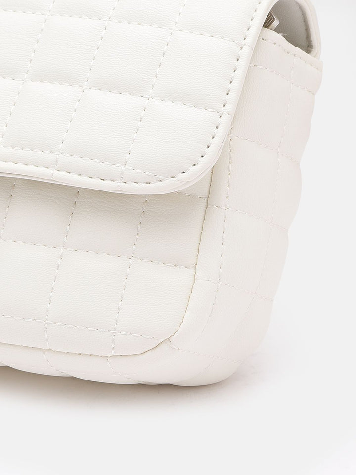 Lino Perros Structured Sling Bag with Quilted Detail
