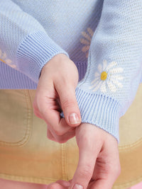 DressBerry Floral Self-Design Acrylic Pullover
