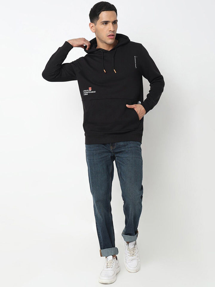 SPYKAR Hooded Neck Long Sleeves Cotton Pullover Sweatshirt