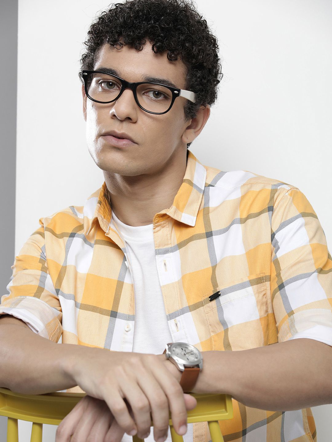 The Indian Garage Co Men Checked Cotton Casual Shirt