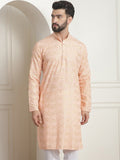 SOJANYA Motif Etnik Printed Mandarin Collar Lengan Panjang Kurta Lurus