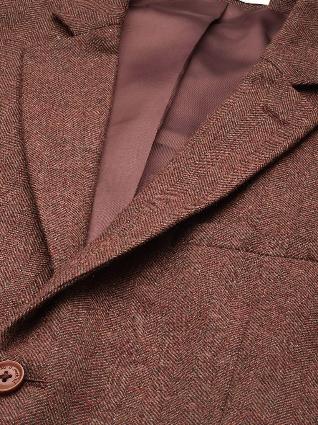 Mr.Bowerbird Self Design Tailored Fit Casual Blazer