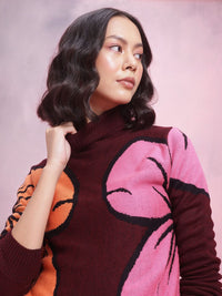 DressBerry Acrylic Self-Design Pullover