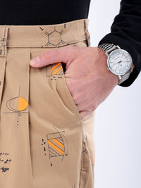 The Indian Garage Co Abstract Printed Cotton Loose Fit Trouser